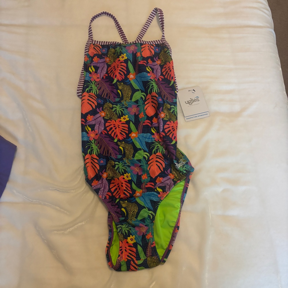 Colorful Tropical Print Women's One Piece Swimsuit